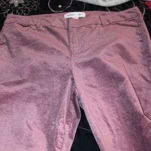 purple velvet pants